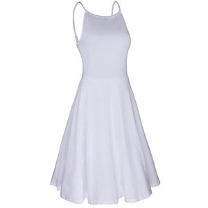 Spaghetti Strap White Dress